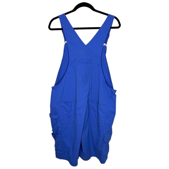 Duluth Trading Co. Women's Heirloom Gardening Short Overalls Large Bright Indigo - Picture 2 of 8